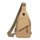 thumbnail image 5 of Mochila de pecho para hombre, resistente al agua, con bolsillo personal para correr al aire libre Caqui, 5 of 9