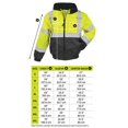 thumbnail image 5 of SAFEGEAR Type R Class 3 Bomber Jacket with Pockets - Medium - Polyester, Lime Green/Yellow & Black, High Visibility Jackets for Men & Women - ANSI/ISEA Compliant - J. J. Keller & Associates, 5 of 5