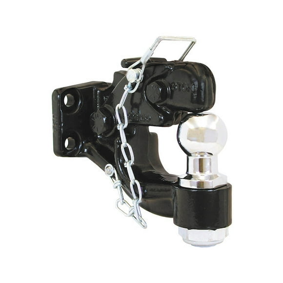 Buyers Pintle Hook BH82000 Bolt-On Mount; 16000 Pound Towing Capacity; 3000 Pound Vertical Capacity; 3-3/8 Inch Horizontal Center Bolt Spacing; 2-1/2 to 3 Inch Drawbar Eye Inner Diameter; Steel