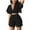 Black, variant on ibuvkizy Two Piece Sets for Women,Summer Casual Outfit Sets,Women Jogger Outfit Plus Size,Women's Ruffle Short Sleeve V-Neck Top Casual Shorts Summer Plus Size Women Suits,Womens Clothing