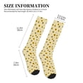 thumbnail image 2 of Lsque Sunflowers Bee Pattern Sport Compression Socks for Men & Women 15-20 mmHg Knee High Nurse Pregnant Running Medical and Travel Athletic, 2 of 6