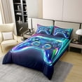 thumbnail image 2 of Ropa de Cama Funda Nórdica 100% Algodón Tamaño Completo, Juego de Ropa de Cama de Juego de Rayas para, 2 of 8