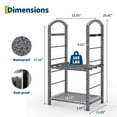 thumbnail image 2 of Support de Bûches pour Bois de Chauffage Extérieur – Organisateur de Rangement en Métal et Bois à Deux Niveaux, Robuste, pour Foyer, Patio, Terrasse et Brasero, Usage Intérieur Extérieur, 2 of 8