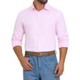 thumbnail image 1 of CAMISA DE NEGOCIO DE MANGA LARGA CON BOTONES PARA HOMBRE INSPIRAR CHIC S PINK, 1 of 5