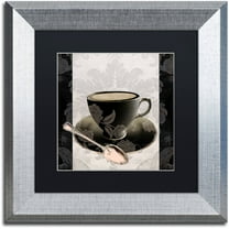 Trademark Fine Art "Vintage Cafe III" Canvas Art by Color Bakery Black Matte, Silver Frame
