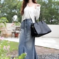 thumbnail image 5 of Bolso de mano para mujer, elegante bolso de cuero genuino, moda para uso diario en la oficina, 5 of 5