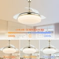 thumbnail image 6 of 36W Indoor Gold Led Retractable Modern Ceiling Fan with Remote Control, 6 of 8