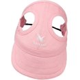 thumbnail image 1 of Dog Cap, Baseball Cap, Canvas Baseball Cap, Hat with Ear Holes for Dogs （Pink,XL）, 1 of 6