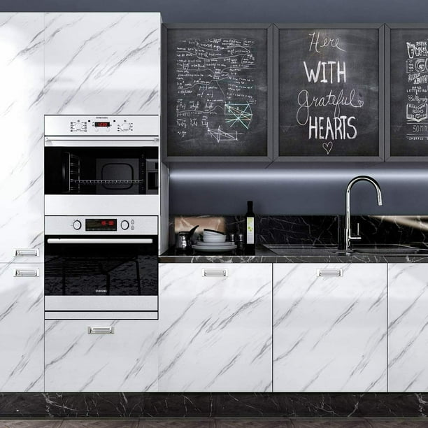 4ft x 20ft Gloss White Marble Granite Stone Wallpaper Vinyl Wrap Film 48 4ft x 20ft Gloss White Marble Granite Stone Wallpaper Vinyl Wrap Film 48