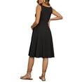 thumbnail image 3 of INSPIRE CHIC Women's Mother's Day Maternity Dresses A-Line Sleeveless Summer Sundress Flare Tank Dress with Pockets S Black, 3 of 6