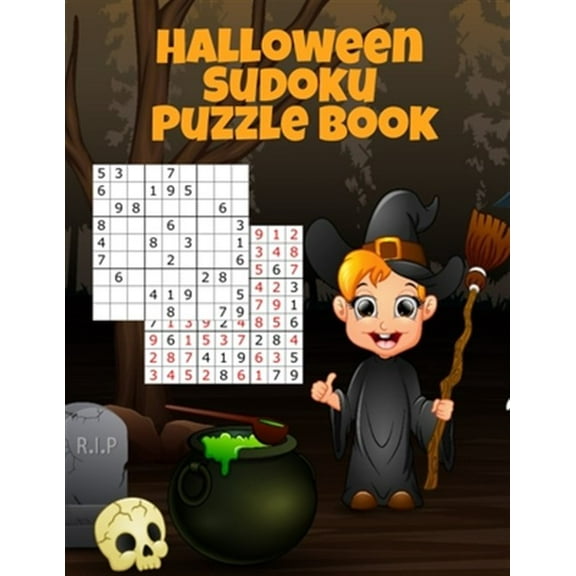 Pre-Owned Halloween Sudoku Puzzle Book: Easy To Medium To Hard Puzzle Books - Memory Puzzles To Keep You Sharp At Numbers For Adults, Children & Elderly Seniors