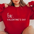 thumbnail image 4 of Womens Valentine Love Print Sweatshirt - Cute Graphic Round Neck Pullover, Casual Long Sleeve Loose Fit Top, Romantic Couple Matching 2026 Gift, 4 of 5