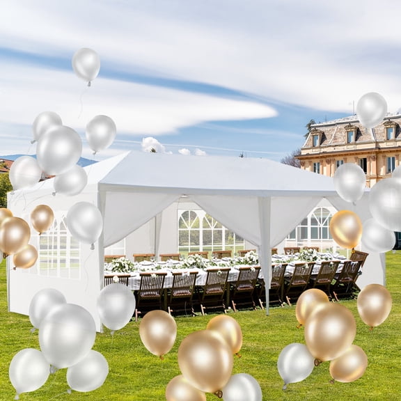 Ktaxon 10'x20' Outdoor Gazebo Canopy Wedding Party Tent, Sun Shelter Pavilion with 6 Removable Sidewalls