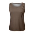 thumbnail image 4 of Daznico Tank Tops for Women,Ladies Solid Color Vest Sleeveless Summer T Shirt Round Neck Top,Size 3XL, 4 of 4