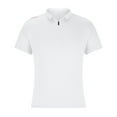 thumbnail image 3 of AHTJRT Men's Casual Slim Fit Short Sleeve 1/4 Zip Pullover Basic Tee Summer Classic Workout Tunic White 6XL, 3 of 5