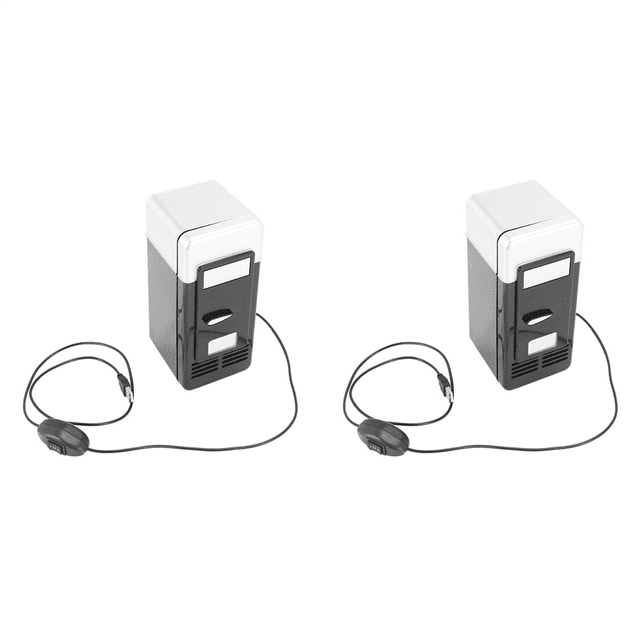 2X USB Mini Fridge Cold Drop Shpping Freezer USB Mini Fridge Small Portable Soda Mini Refrigerator for Car Black
