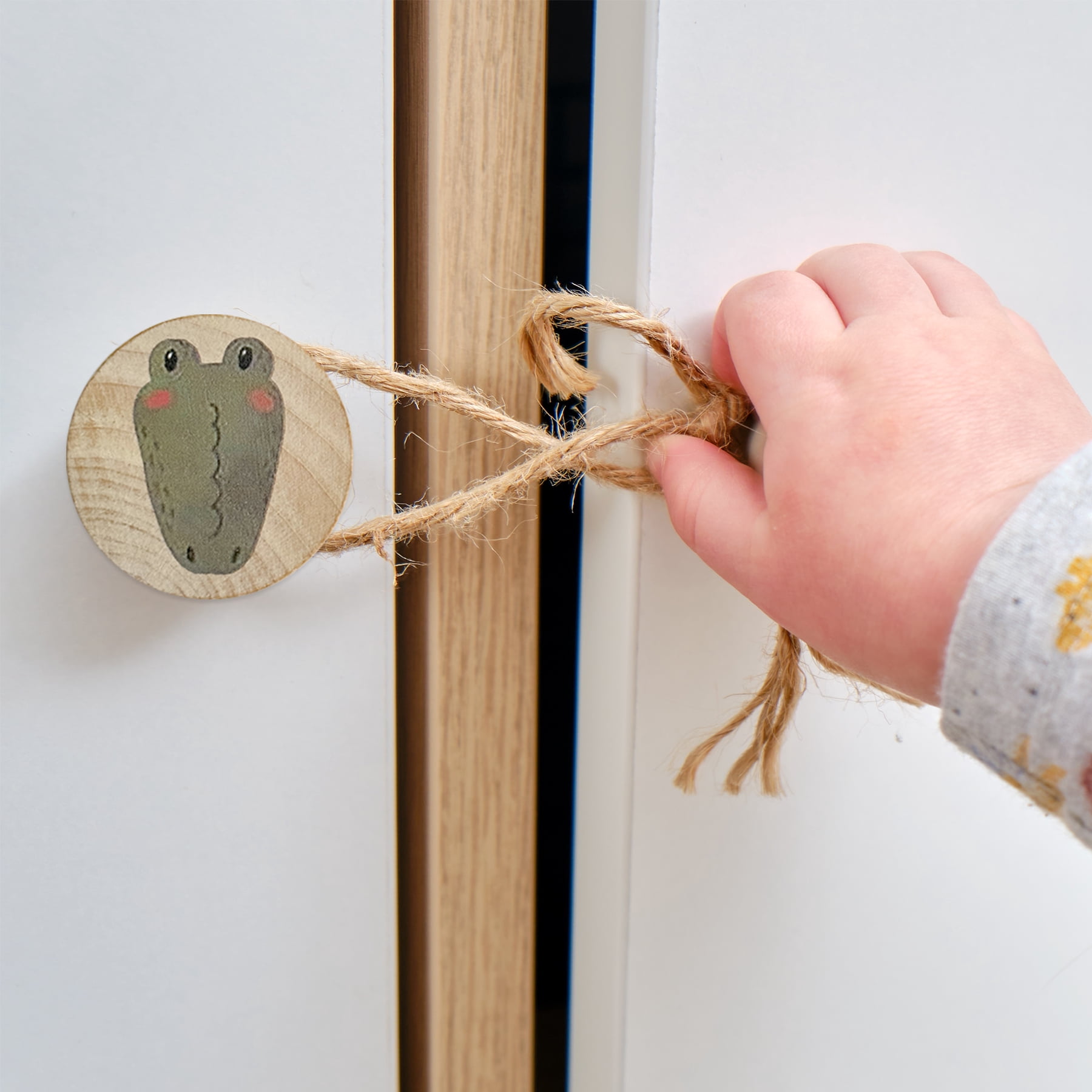 Jamjam Animal Wood Dresser Cabinet Drawer Knobs Round Unique Decorative Wooden Drawer Knobs for Kids Cabinets