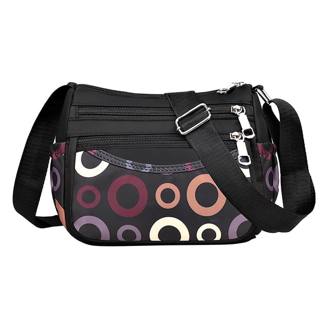 Bolso bandolera de nailon con múltiples compartimentos, repelente al agua, con acabado vintage, maletín para portátil, ideal para el trabajo, viajes, escuela y uso diario. Bolso de mano para mujer.