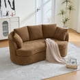 thumbnail image 2 of Eyisean 73.8" Modern Plush Chenille Curved Loveseat Sofa, Cozy 2-Seater Curved Cloud Couch with Cushion & Wood Frame, Comfy Deep Seat Sofa for Living Room, Apartment, Small Spaces, 2 of 12