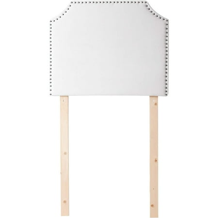 

WBTAYB Bevel Tacked Plush College Headboard - White - with Legs