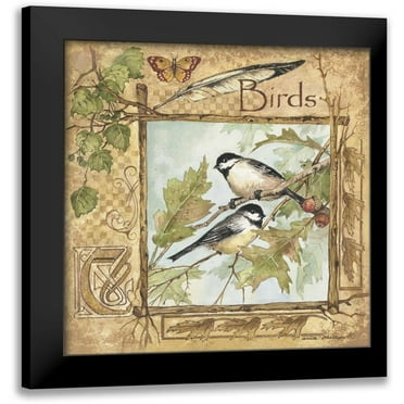 Phillips, Anita 12x12 Black Modern Framed Museum Art Print Titled - Birds