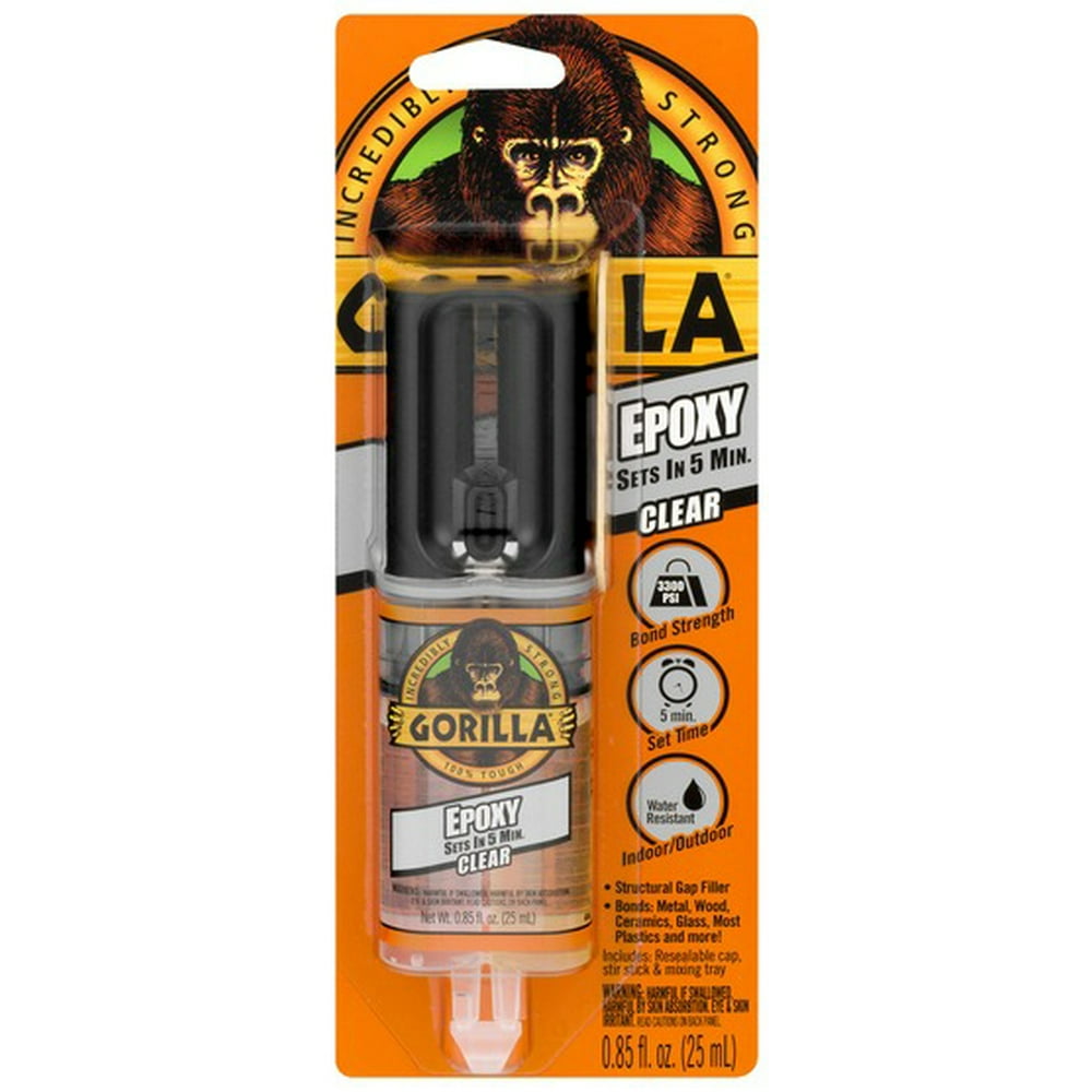 GORILLA CLEAR EPOXY 5 MINUTES .85 FL OZS