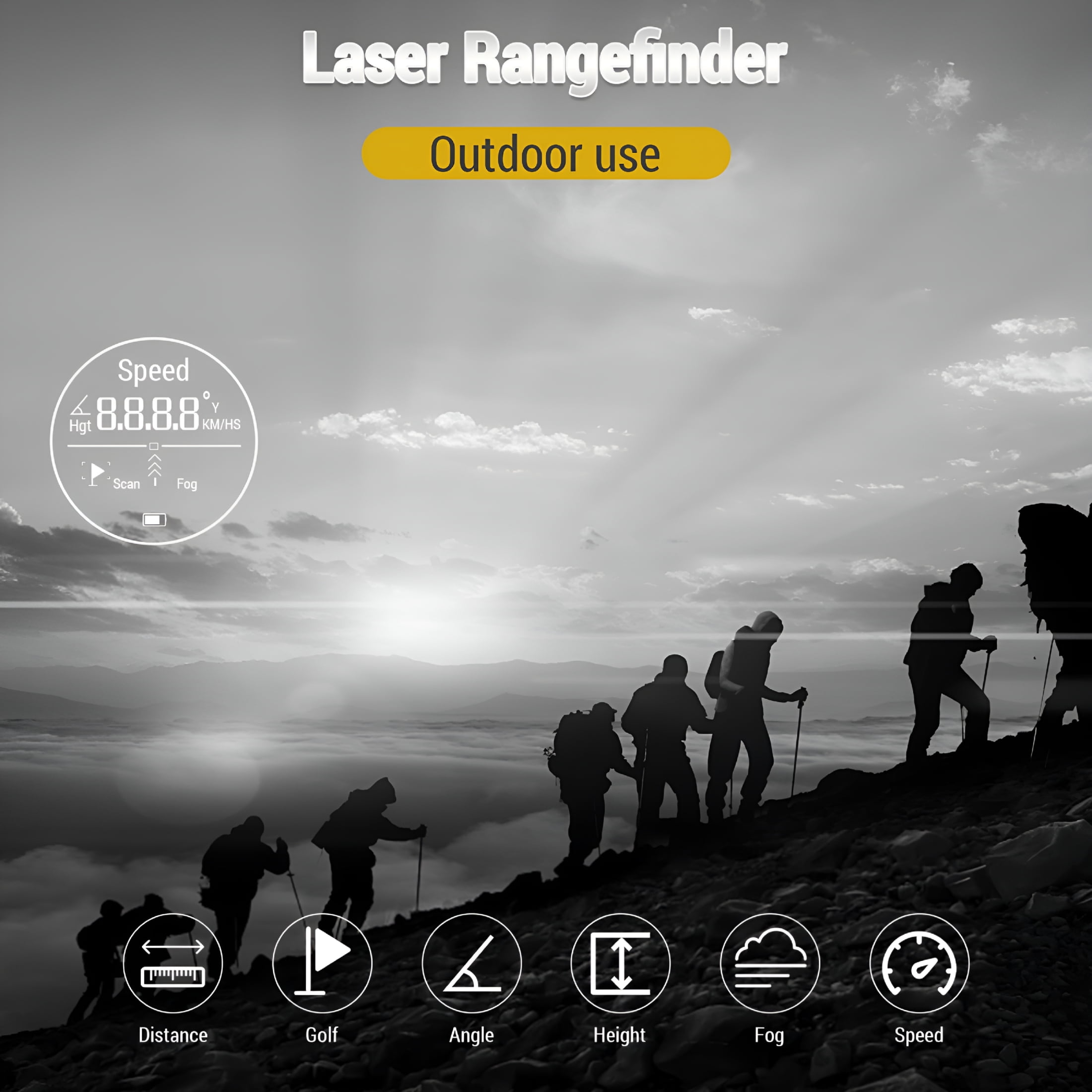 GJX 2026 New Rangefinders 600M/800M/1000M Hunter Equipment for Hunting,Golf,Archery,Hiking,Wildlife Observation,Outdoor Sports