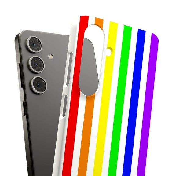 For Samsung Galaxy S21 Ultra, Hard Shell, Rainbow Lines Print, USA