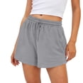 thumbnail image 4 of Womens Sweat Shorts Summer Casual Loose Athletic Workout Drawstring Comfy Running Shorts Beach Vacation Clothes, M, 4 of 5