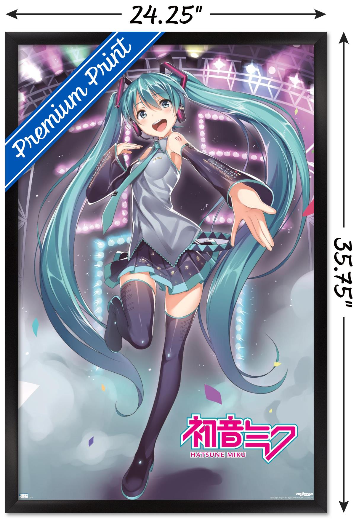 Hatsune Miku - Stage Lights Wall Poster, 22.375" x 34" Framed
