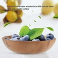 thumbnail image 4 of Bol en bois, bol à salade rond bol de service en forme de rond en bois brun ou salade soupe riz fait à la main bol en bois ustensiles de cuisine(20 * 4.5cm), 4 of 8