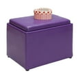 thumbnail image 2 of Convenience Concepts Designs4Comfort Pouf de Rangement d'Appoint, Violet, 2 of 8