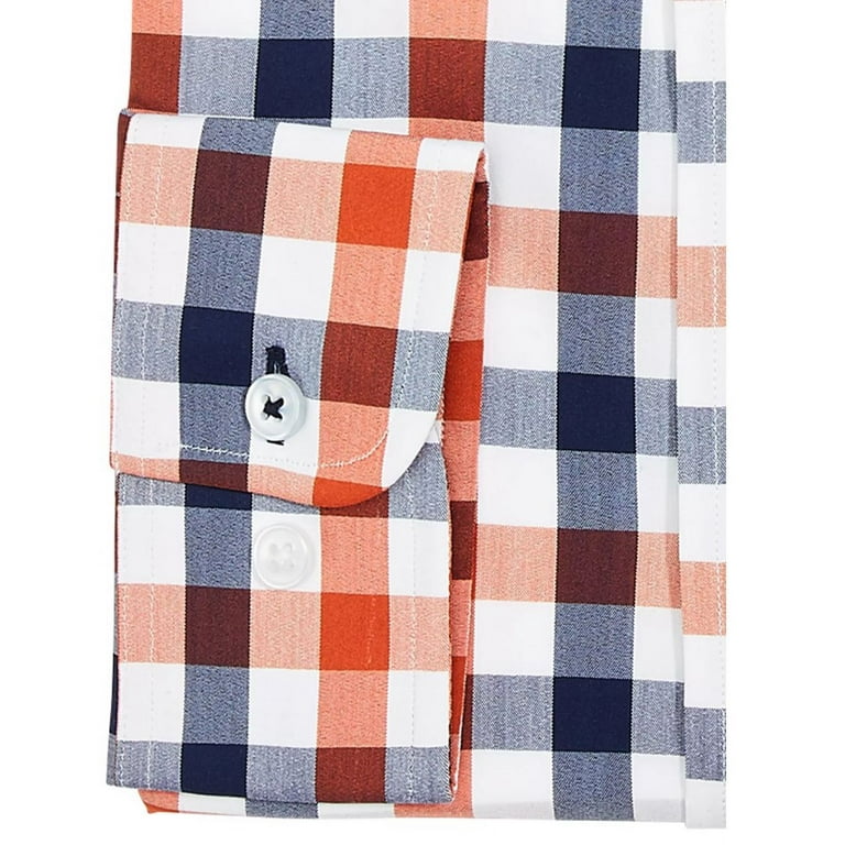 Lucky Brand Men's Slim-Fit Moisture-Wicking Check Dress Shirt Size S 14-14-1/2