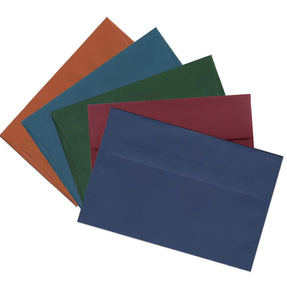 JAM A9 Envelopes, 5.8 x 8.8, Assorted Colors, 125/Pack