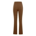 thumbnail image 6 of Women's Casual Slim High Elastic Waist Solid Color Sports Yoga Flare Pants, 6 of 8