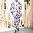 thumbnail image 2 of YAYUBA Mens Heart Suit Valentines Day Slim Fit Printed Blazer and Pants Love Costume 2 Piece Outfit for Party and Wedding, 2 of 6