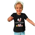 thumbnail image 4 of TFEOQRY Children Boys Girls Fashion T-shirts Cute Easter Ears Easter Eggs Print Round Neck Short Sleeve Top, 4 of 4