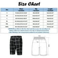 thumbnail image 6 of pxiakgy mens shorts male summer casual slim big plaid print shorts zipper fly semi elastic waist pocket shorts men casual shorts white + l, 6 of 8