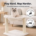 thumbnail image 5 of TRIXIE Baza Jute 19.7" Cat Scratching Posts with Hammock & Hanging Cat Toy, Cream, 5 of 7