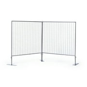 Displays2go Wire Gridwall Panels, Iron Construction  Silver Finish (AD2PNLCTR)