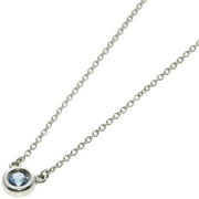 Pre-Owned Tiffany & Co. by the Yard 1P Aquamarine Necklace Silver Women's TIFFANY (Good)