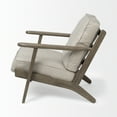 thumbnail image 4 of Mercana Olympus VI Beige Fabric Wrapped Wooden Frame Accent Chair, 4 of 9