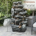 thumbnail image 4 of Alpine Corporation 8-Tier Rock Water Fall Fountain, 50 Inch Tall, 4 of 12