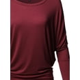 thumbnail image 4 of FashionOutfit Women's Casual Solid Boat Neck Long Dolman Sleeve Top - MADE in USA, 4 of 4