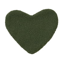 Lilixerw Heart-Shaped Coaster & Placemat,Valentine Day Plush Teddy Velvet Heat Resistant Table Mat,3-in-1 Cup & Dish Pad and Table Decor,Soft Festive Mat for Drinks & Meals,7.5x6.3in,Army Green