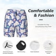 thumbnail image 5 of Daiia Cute White Rabbit Mens Swim Trunks Swim Shorts Quick Dry Swim Shorts with Mesh Lining Pockets-Small, 5 of 9