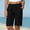 Black, variant on No Boundaries Bermuda Shorts for Women Knee Length High Waisted Side Split Elastic Waist Casual Long Shorts
