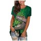 thumbnail image 3 of Camiseta de manga corta con estampado de día de San Patricio para mujer Fridja bn1152, 3 of 5