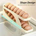 thumbnail image 4 of 1 Set Egg Holder 2-Tier Rolling Egg Storage Container Space-Saving Egg Rack for Home Kitchen Refrigerator, 4 of 12
