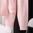thumbnail image 5 of 12-18 Months Girls Long Sleeve Pajama Set Toddler Girls Little Girls Fall Clothes Toddler Outfit Girl Sweatshirt Shirt Pants Winter Outfit Toddler Girl Outfit For 1t 2t 3t 4t 5t 6t,Pink, 5 of 5